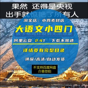 精选2.4T央视神级记录片 儿童黄金三小时 大语文小四门