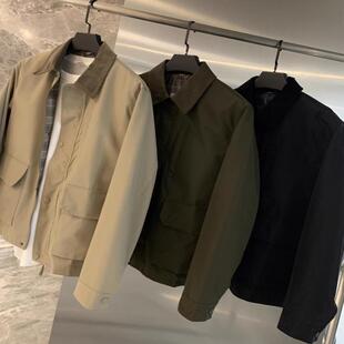 堂吉柯德 同源！情侣款！水洗粗纱卡美式宽松工装翻领夹克外套