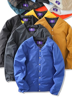 紫标岛国东丽面料！户外男防风防水轻便休闲羽绒服无领内胆外套潮