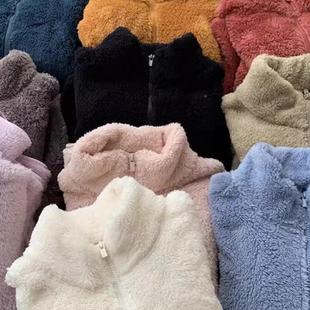厚实保暖显瘦立领羊羔毛摇粒绒短外套女 新品 日单 冬季