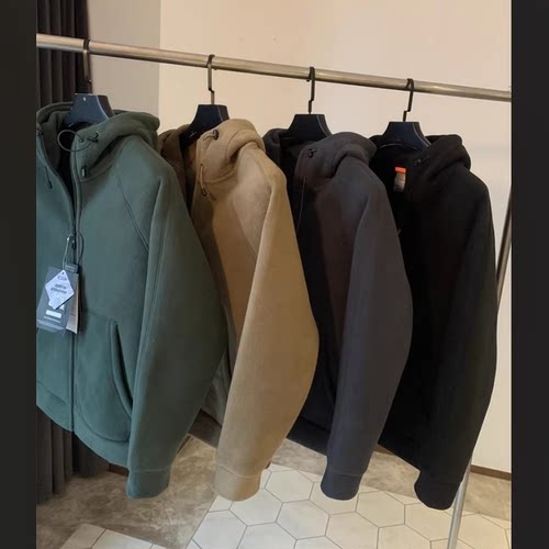 重磅双面摇粒绒冬季连帽卫衣夹
