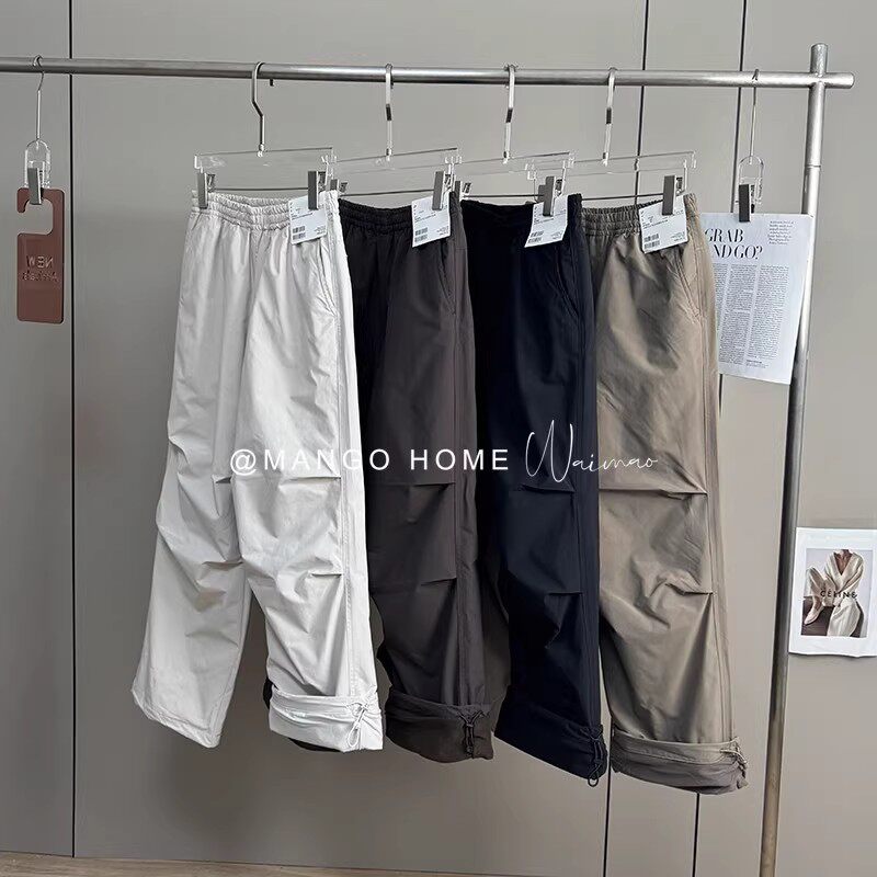 工装阔腿裤伞兵裤冲锋裤女秋冬