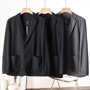 外套 休闲薄西服防晒皮肤西装 天花板级 意大利Z系压胶弹力透气男士