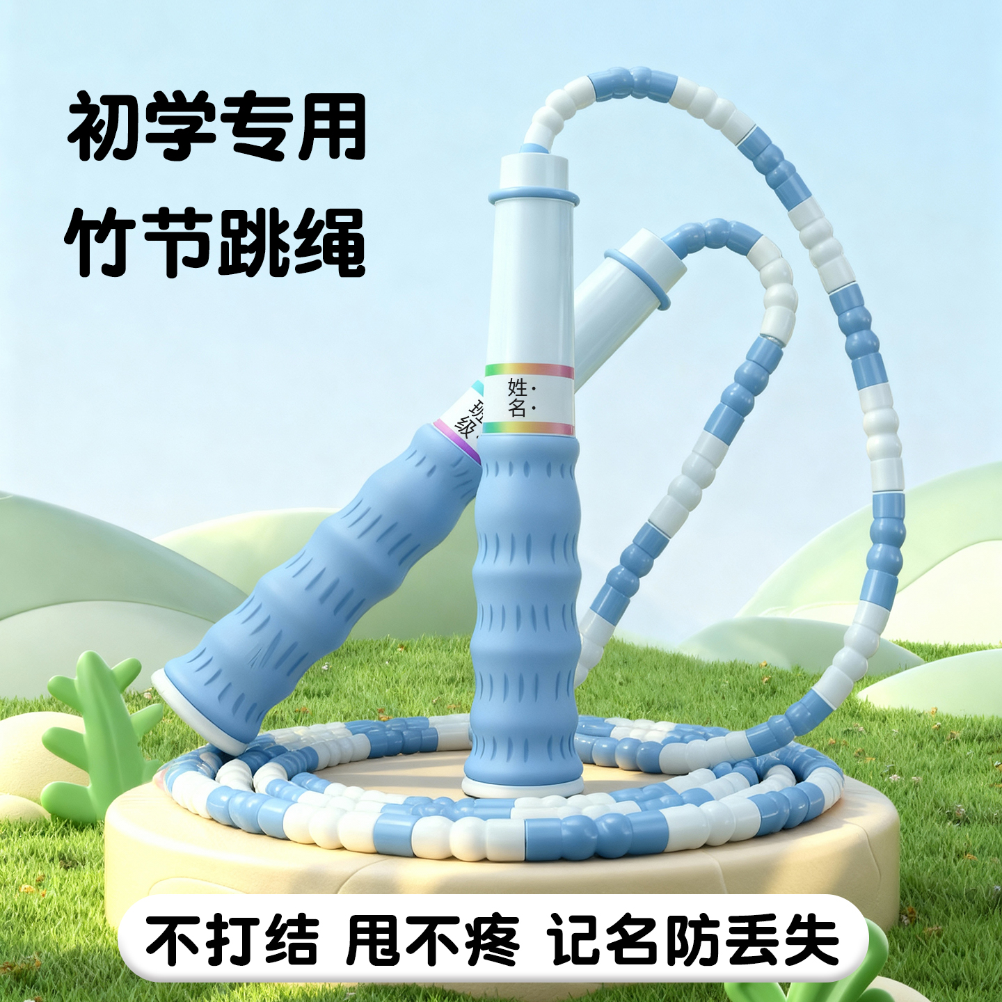 竹节跳绳幼儿园初学者不打结