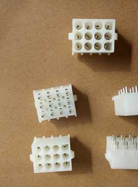 泰科TE/Amp安普PCB连接器，6.35脚距，电梯汽车12孔 350433-1端子