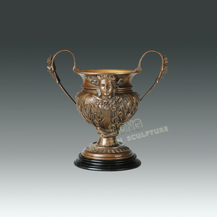 铜雕塑太阳神花盆EP661欧式 人物工艺品酒店客厅书房家居桌面摆件