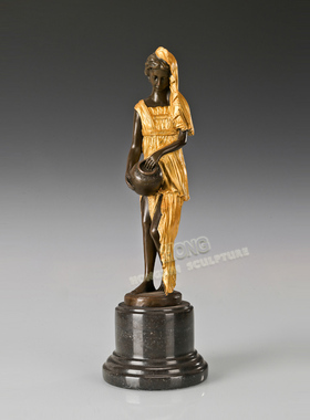 鸿鑫雕塑黄铜欧式人物装饰品摆件