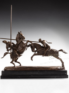 鸿鑫雕塑黄铜欧式人物装饰品摆件