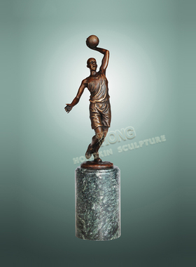 铜雕塑投篮运动员EP731欧式人物工艺品酒店客厅书房家居桌面摆件