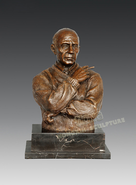 鸿鑫雕塑黄铜欧式人物毕家索摆件