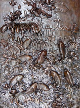 艺术品门厅家饰鸿鑫雕塑黄铜中式