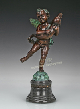 鸿鑫雕塑黄铜欧式客厅工艺品摆件