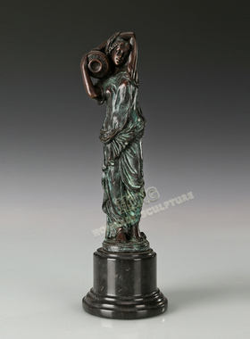 鸿鑫雕塑黄铜欧式人物装饰品摆件