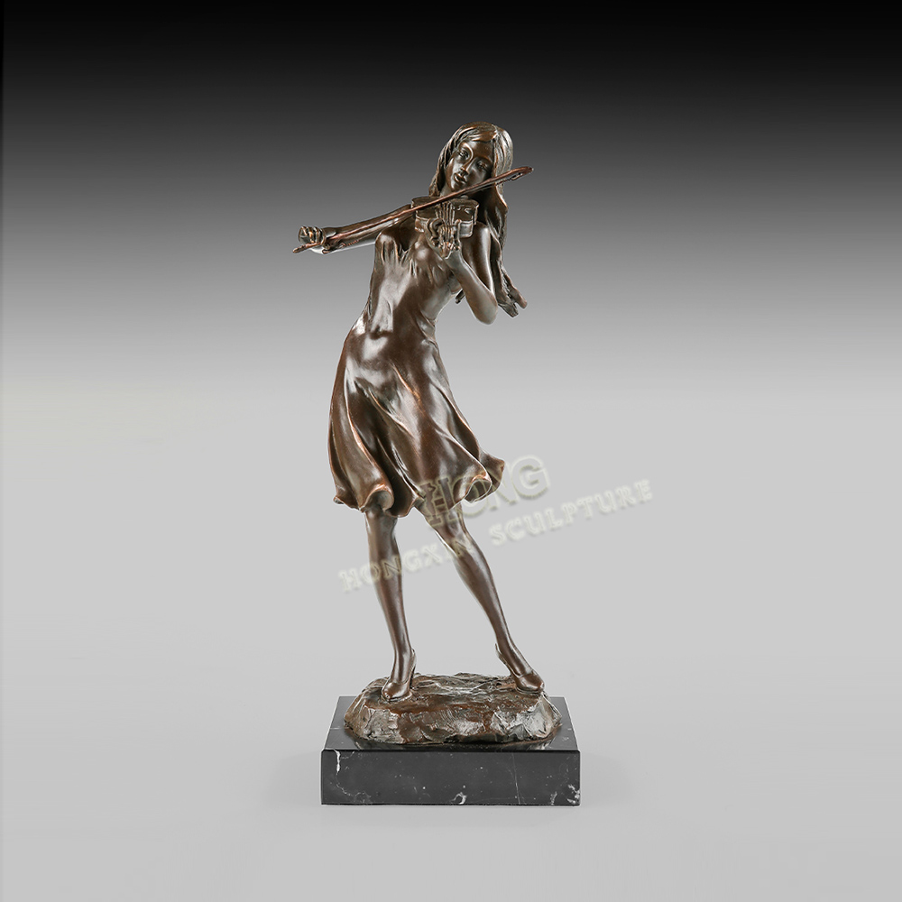 小提琴手摆件鸿鑫雕塑黄铜艺术
