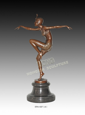 鸿鑫雕塑黄铜欧式人物工艺品摆件