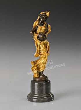 鸿鑫雕塑黄铜欧式人物装饰品摆件