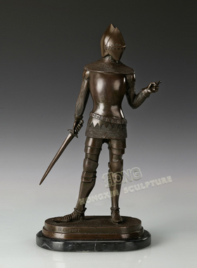 装饰品摆件鸿鑫雕塑黄铜欧式武士