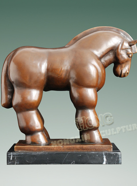 铜雕塑抽象马AL392专业动物工艺品酒店客厅书房家居客厅桌面摆件