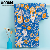 夕才儿美术馆姆明正版 成人纯棉家用浴巾吸水柔软速干纱布男女毛巾