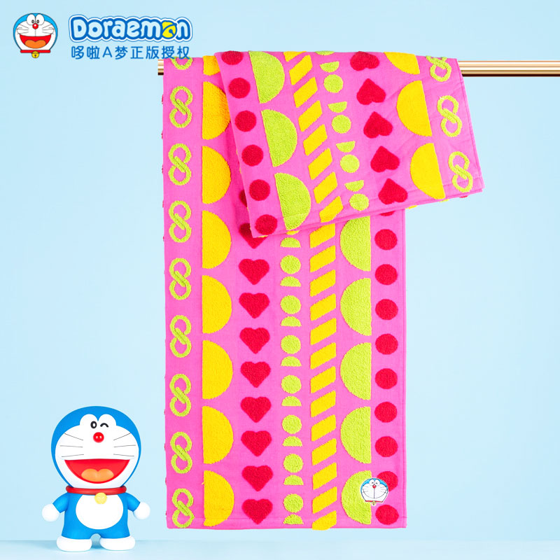 夕才儿美术馆哆啦A梦A类纯棉浴巾