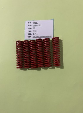 精品模具红色TM/SSWM14*55日标高强度矩形弹簧外径14长55扁型压簧