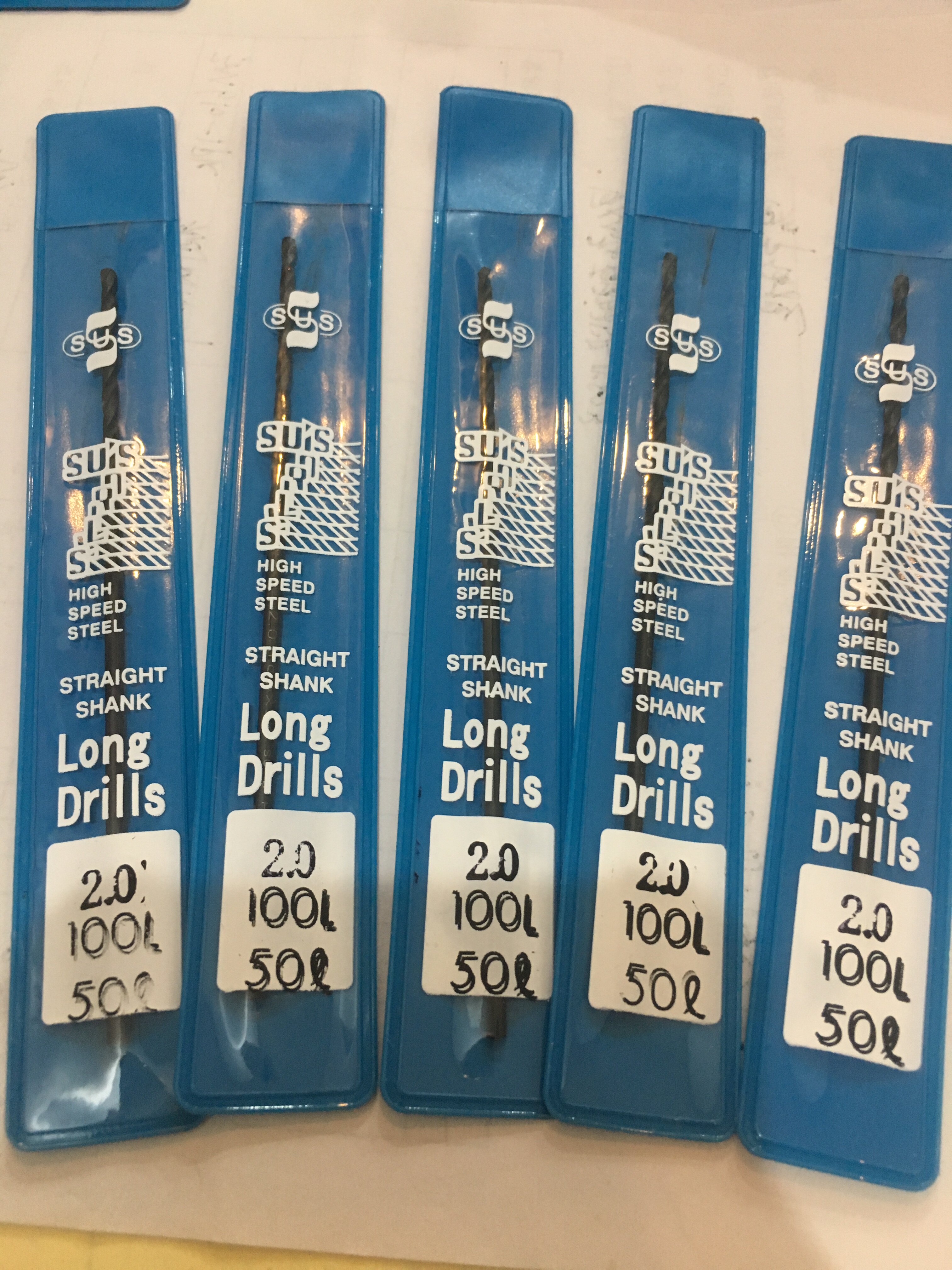 sus苏氏台湾加长钻头2.0*100l 高速钢进口加长直柄麻花钻头高硬度