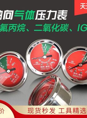 柜式七氟丙烷压力表气体灭火IG541高压压力表1.6/2.5/4.2/6/15Mpa