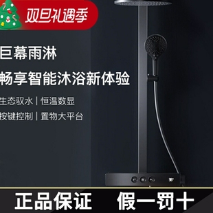 科勒KOHLER晨汐恒温三出水淋浴柱花洒套装 置物台大顶喷37963T