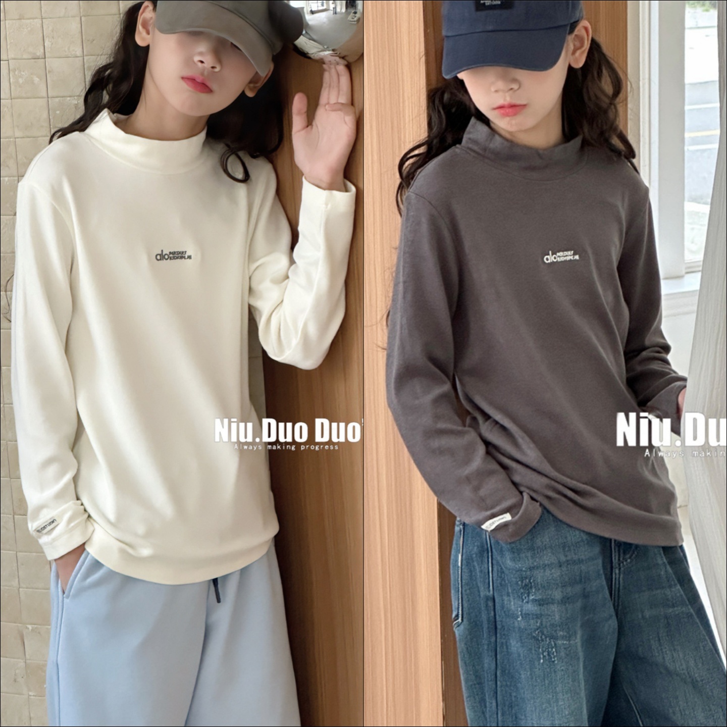 牛哆哆童装软糯发热保暖打底衫