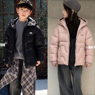 牛哆哆童装2025冬款男童女童高品质羽绒服90白鸭绒保暖外套55155