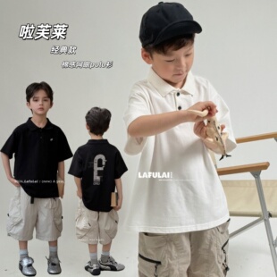 Polo衫 男童女童短袖 中大童运动翻领T恤7055 2026夏新款 啦芙莱童装
