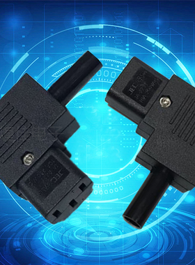 IEC320 C13接线插头 10A/16A 90°电源转换插头 JA-2231