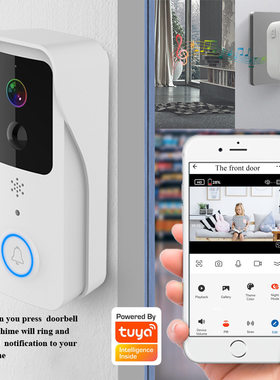 Tuya新款防水WIFI可视智能门铃手
