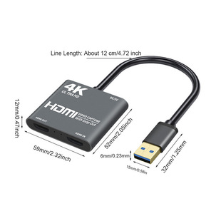 USB3.0采集卡 4k60hz capture 视频采集器 HDMI card 外贸款