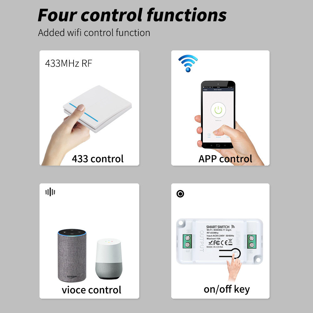 涂鸦WiFi+RF433智能开关无线遥控