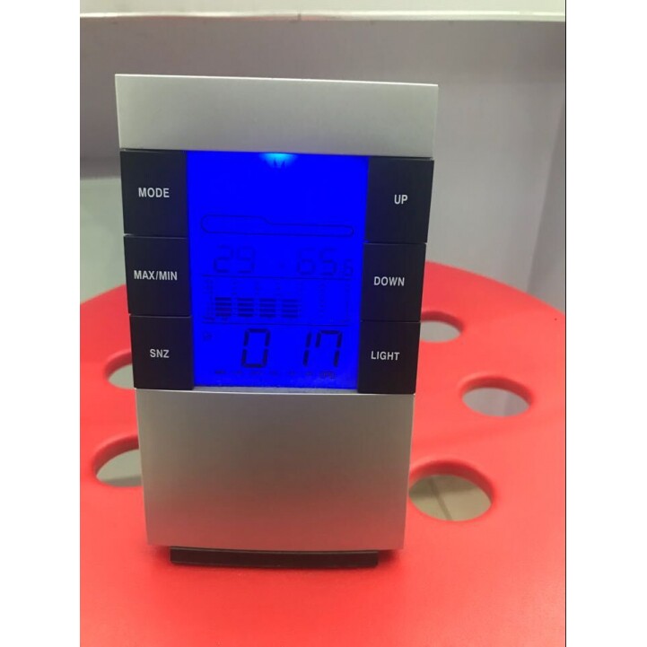 气象钟电子钟空气温湿度时计万年历闹钟蓝屏闹钟3210