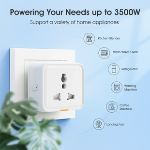 涂鸦智能家居zigbee万能插座美欧英规带计量语音定时遥控插头开关