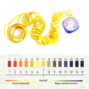 圆盘PH试纸1-14饮用水/化妆品/水果酸碱度测试纸PH广泛试纸1卷5米