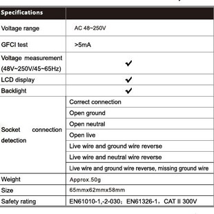 华博新款美规HT107B插座测试仪