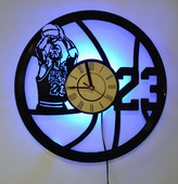 Clock 唱片挂钟Vinyl Wall 创意复古怀旧乔丹篮球时钟黑胶挂钟