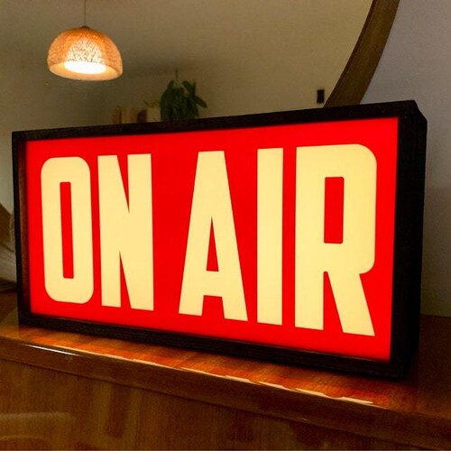 跨镜爆款 On air light box创意广播ON AIR灯箱红色版夜灯led灯