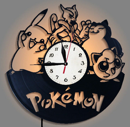 黑胶唱片夜灯创意时钟