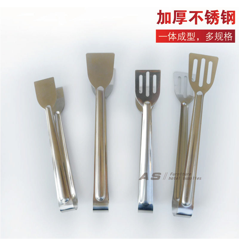 包邮不锈钢食品夹面包夹滤油夹子烧烤夹炸串夹牛排夹食物夹小吃夹