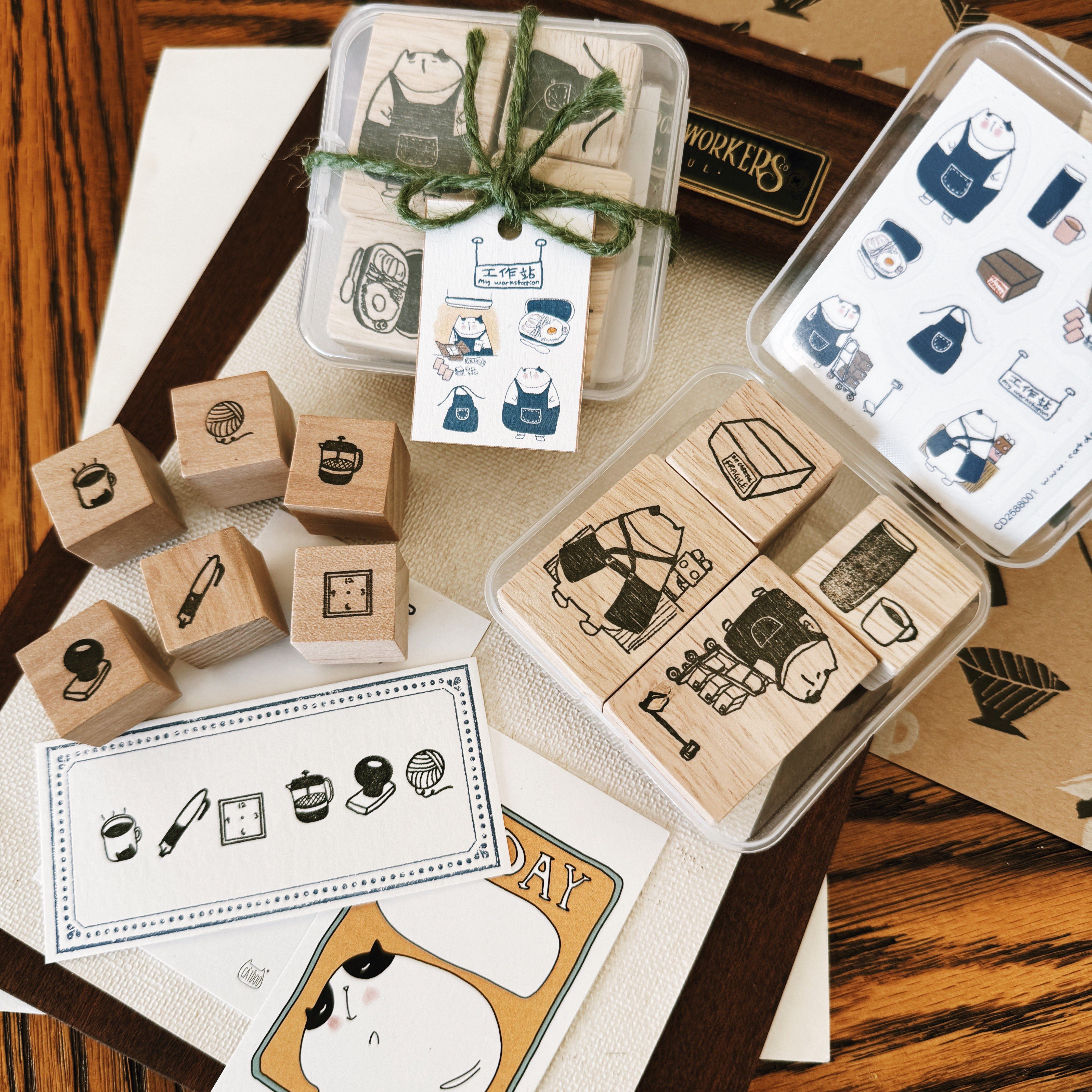 现货 马来西亚 catdoo 工作室日常 系列 印章 mini木质印章