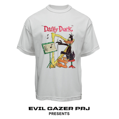 EVIL GAZER 复古做旧newvintage卡通达菲鸭康丽印花宽松短袖T恤