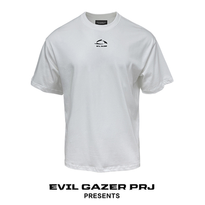 EVIL GAZER基础280g简约内搭打底3D立体印花宽松落肩短袖T恤衫男