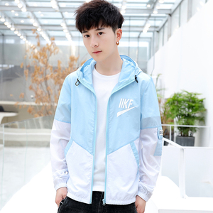 夏季防晒衣防晒服超薄透气男士户外夹克外套工装外贸黑色F565P32