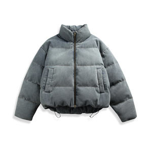 得物中性潮牌阔版MEDM版型成衣牛仔复古水洗立领羽绒服深9176P245,男装羽绒服,星座1207