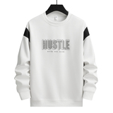 秋冬直播高质量棉挂拍卫衣男圆领套头刺绣宽松长袖灰9779P45，男装卫衣，星座1207