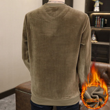 冬季加厚卫衣男商务舒适保暖打底衫一体绒海岛绒刺绣藏青9251P53，男装卫衣，星座1207
